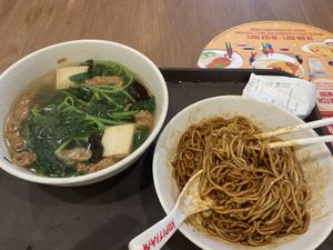 Lots of spinach! at Xuan Miao Veggie Food 炫妙 - PLQ Mall in Central Singapore