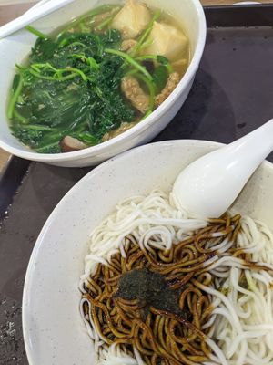Veggie U-mian dry $6.50 😋 at Xuan Miao Veggie Food 炫妙 - PLQ Mall in Central Singapore