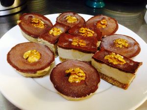 Raw Vegan Maca salted caramel and cacao slice at Healthy Harvest  in Cassowary Coast