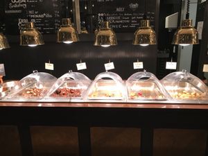 Hot bar selection  at The Green Room in Gothenburg