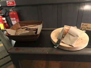 Bread and crispbread at The Green Room in Gothenburg