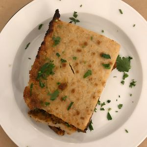 Vegan moussakas  at Mama Tierra in Athens