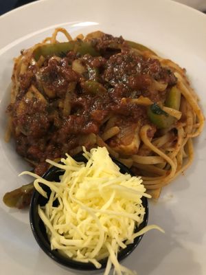 Mushroom ragout linguine at Mama Tierra in Athens