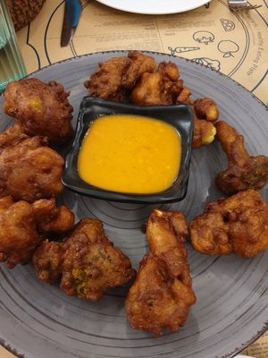 Gemüse frittiert at Mama Tierra in Athens