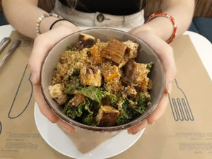 Macrobiotic bowl  at Mama Tierra in Athens