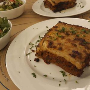 Moussaka at Mama Tierra in Athens