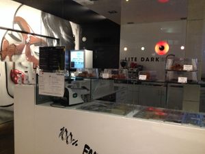 inside at night but closed  at Lite Dark - Zeedijk in Amsterdam