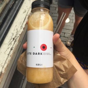 orange/pineapple/ginger/coconut juice at Lite Dark - Zeedijk in Amsterdam