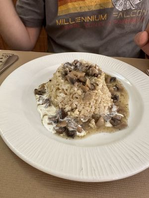mushroom risotto  at La Retama in Zaragoza