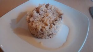 Mushroom rissotto at La Retama in Zaragoza