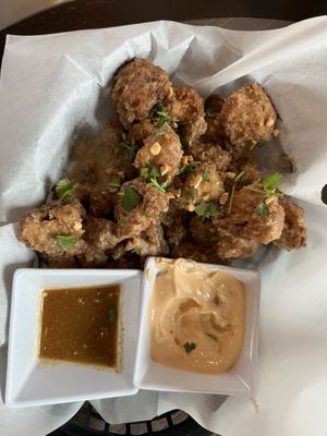 Cauliflower, small(huge) aloi and hot sauce on the side  at The Wheelhouse in Springfield