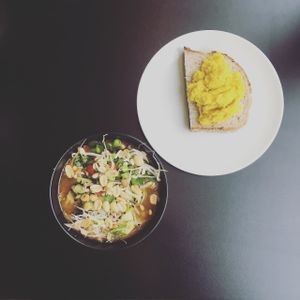 Vegan lunch. at Cargo Coffee and Kitchen in Helsinki