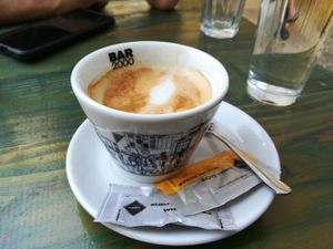 Soy latte macchiato at Priroda i Drustvo in Rijeka