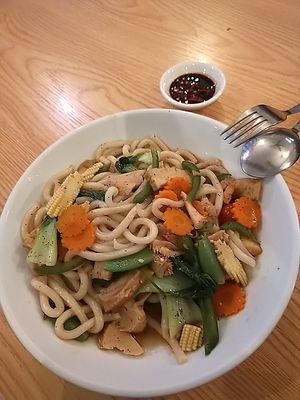 Black Pepper Udon at Piore Organic Cafe in Central Singapore