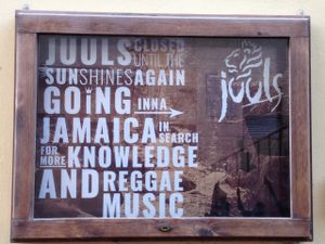 According to the sign posted, see photo, it will be closed for a while. at Jah Ruulz in St Julians