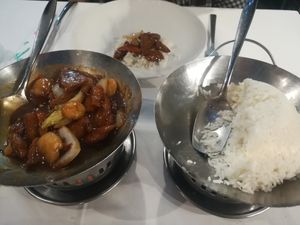 Vegan Meat and Coconut Rice Nov-2018 at Overseas in Tenerife