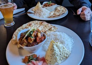 Tofu Tikka masala and Chana masala at Moksha Indian Bistro in Niagara Falls