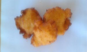 Popular Coconut fritter at Home Grown Vegetarian Food Stall in Coolalinga