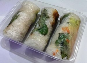 Healthy and yummy Rice Paper Roll with unique tasty flavour. Also use home grown organic ingredients. Perfect for breakfast or even lunch at Home Grown Vegetarian Food Stall in Coolalinga