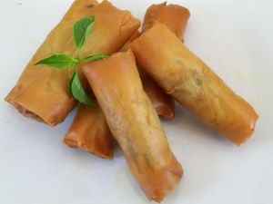 Home made vegetarian Spring Roll with the fragance of mixed vegetables. at Home Grown Vegetarian Food Stall in Coolalinga