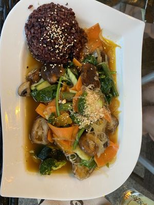 Very tasty number 2 with Shiitake mushrooms and brown rice  at Velvet Leaf in Berlin