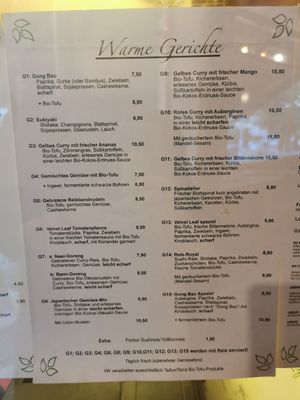 Karte at Velvet Leaf in Berlin