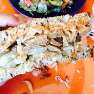 delicious Rueben with all the goods  at Helio Terra Vegan Cafe in Cleveland