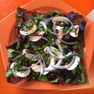 Raw Tuscan Sun Flatbeard at Helio Terra Vegan Cafe in Cleveland