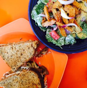 Rueben n Caesar  at Helio Terra Vegan Cafe in Cleveland