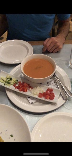Gazpacho at Teresa Carles Cocina Vegetariana in Barcelona