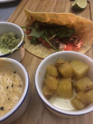 Tacos at Teresa Carles Cocina Vegetariana in Barcelona