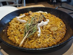 Arroz con verduras at Teresa Carles Cocina Vegetariana in Barcelona