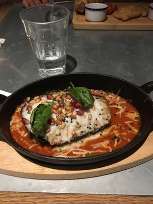 Milhojas de berenjena  at Teresa Carles Cocina Vegetariana in Barcelona