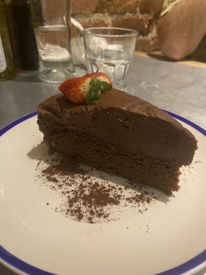Chocolate cake  at Teresa Carles Cocina Vegetariana in Barcelona