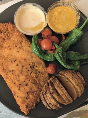 Cachopo ordered as delivery at Teresa Carles Cocina Vegetariana in Barcelona