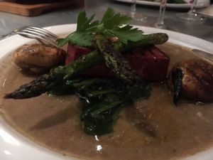 Salmon Tofu at Teresa Carles Cocina Vegetariana in Barcelona