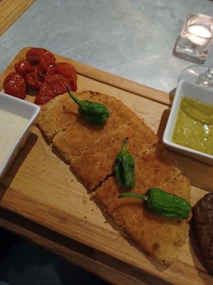 Cachopo vegani at Teresa Carles Cocina Vegetariana in Barcelona