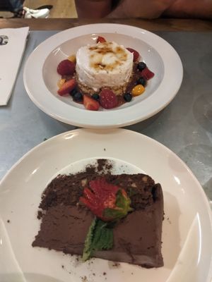 Dessert at Teresa Carles Cocina Vegetariana in Barcelona