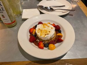 Greek Yogurt with fruits (Dessert) (Vegan)  at Teresa Carles Cocina Vegetariana in Barcelona