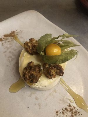 catalan cheesecake  at Teresa Carles Cocina Vegetariana in Barcelona