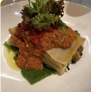 VEGAN LASAGNA  at Teresa Carles Cocina Vegetariana in Barcelona
