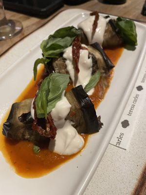 Eggplant  at Teresa Carles Cocina Vegetariana in Barcelona