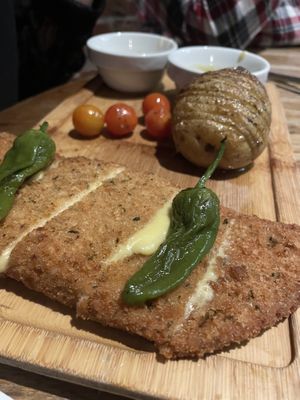 Vegan cachopo  at Teresa Carles Cocina Vegetariana in Barcelona