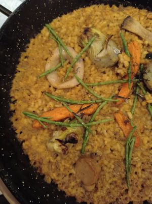 The paella where everything tasted the same at Teresa Carles Cocina Vegetariana in Barcelona