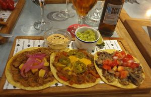 Tacos as a main at Teresa Carles Cocina Vegetariana in Barcelona