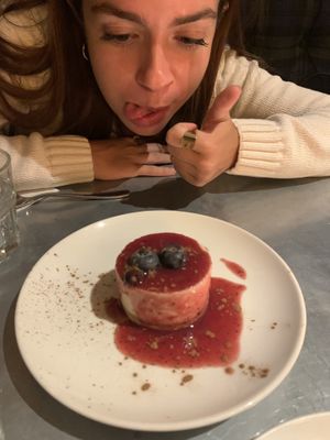 Pastelito choco blanco  at Teresa Carles Cocina Vegetariana in Barcelona