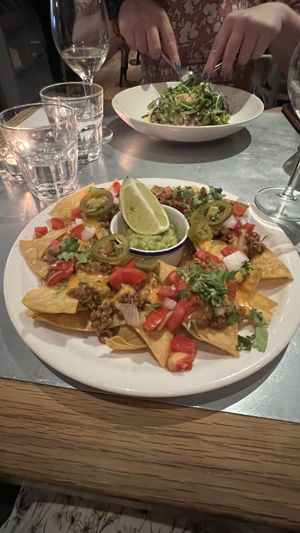 Nachos were delicious  at Teresa Carles Cocina Vegetariana in Barcelona