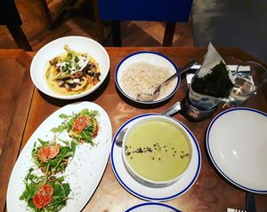 The pizza was amazing! at Teresa Carles Cocina Vegetariana in Barcelona