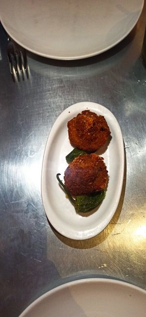 Croquetas de alcachofas y queso vegano at Teresa Carles Cocina Vegetariana in Barcelona