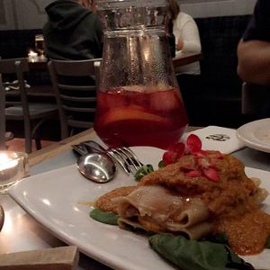 vegan lasagna  at Teresa Carles Cocina Vegetariana in Barcelona